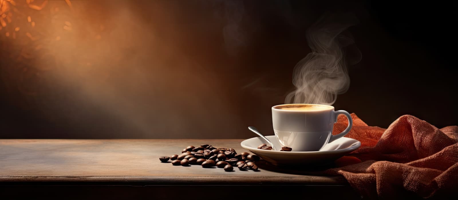 Coffee brewing beside a warm morning cup